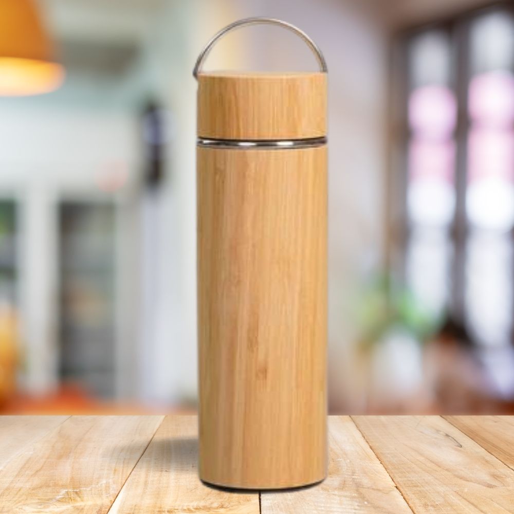 Steel Grip Bamboo Bottle