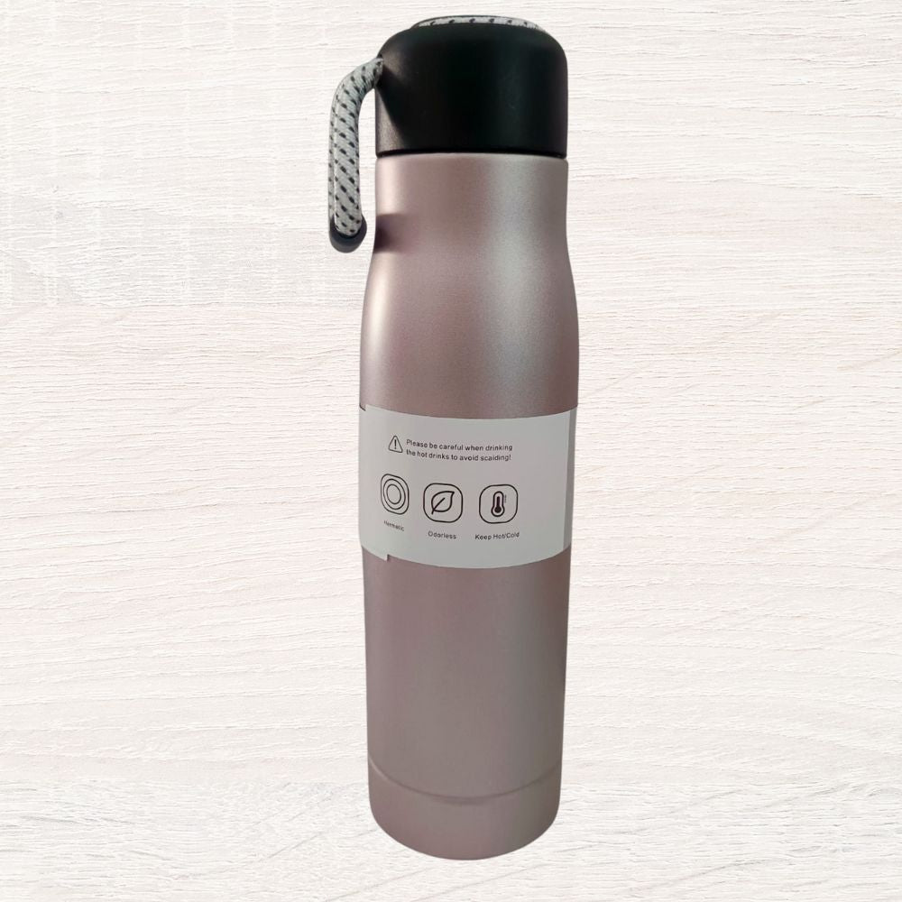 EcoWavez Stainless Steel Water Bottle with Carry Rope