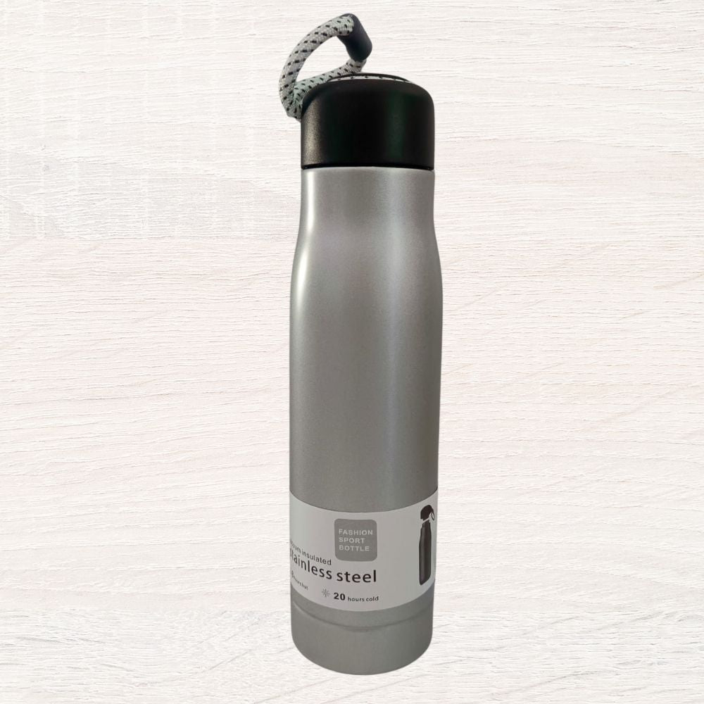 EcoWavez Stainless Steel Water Bottle with Carry Rope