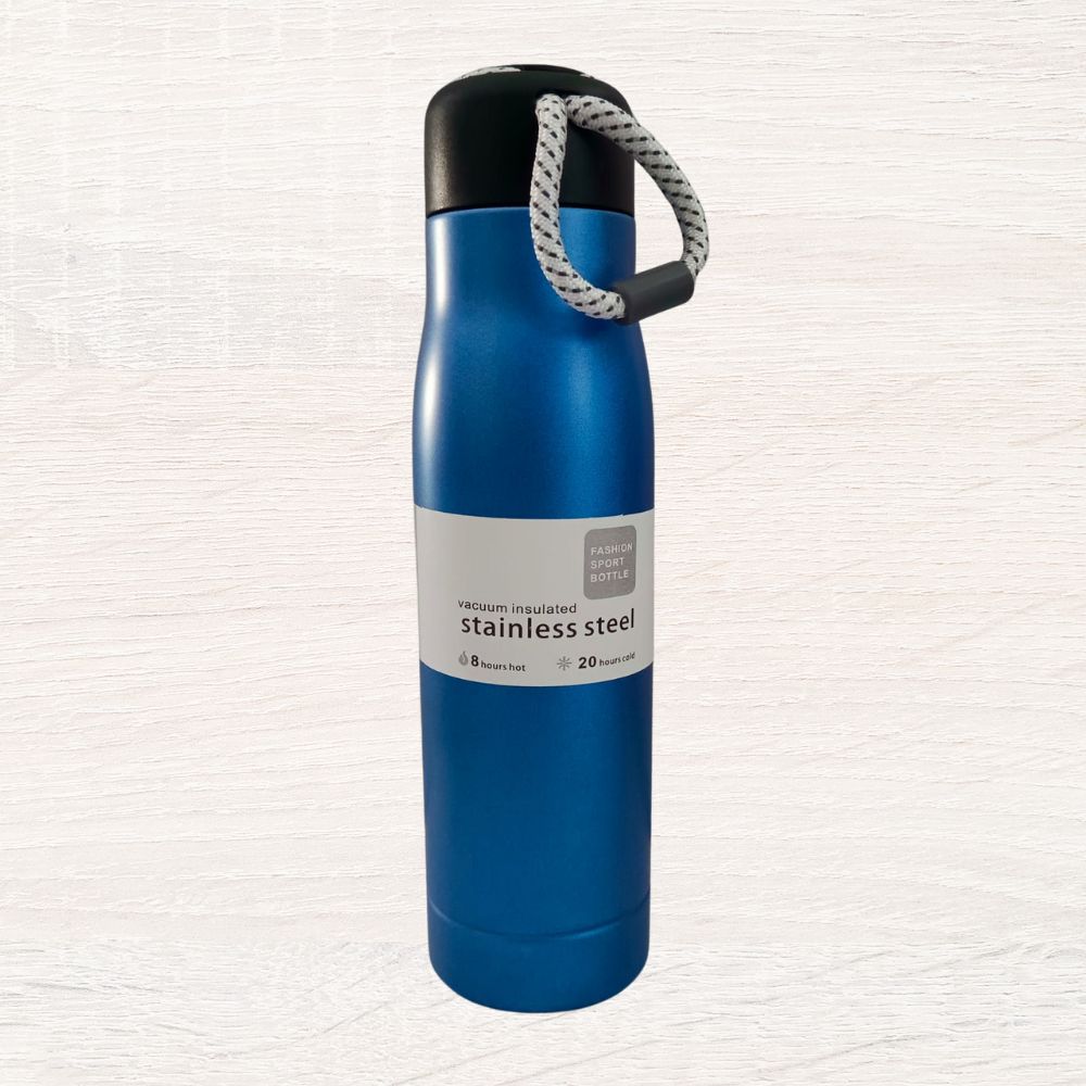 EcoWavez Stainless Steel Water Bottle with Carry Rope